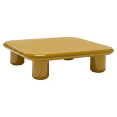 Mogg Bilbao Coffee Table 120×120cm 47.2x47.2 in – Glossy Curry – Dainelli Studio