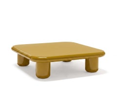 Mogg Bilbao Coffee Table 120×120cm 47.2x47.2 in – Glossy Curry – Dainelli Studio