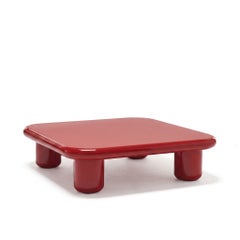 Table basse Mogg Bilbao 120 × 120 cm (47,2 × 47,2 pouces), rouge brillant – Dainelli Studio