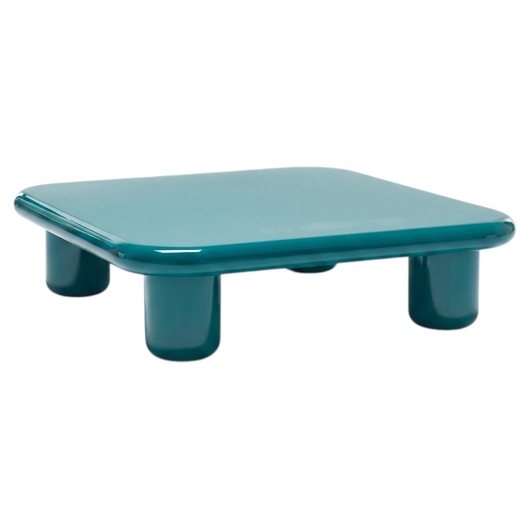 Mogg Bilbao Coffee Table 120×120cm 47.2x47.2in Glossy Water Blue Dainelli Studio