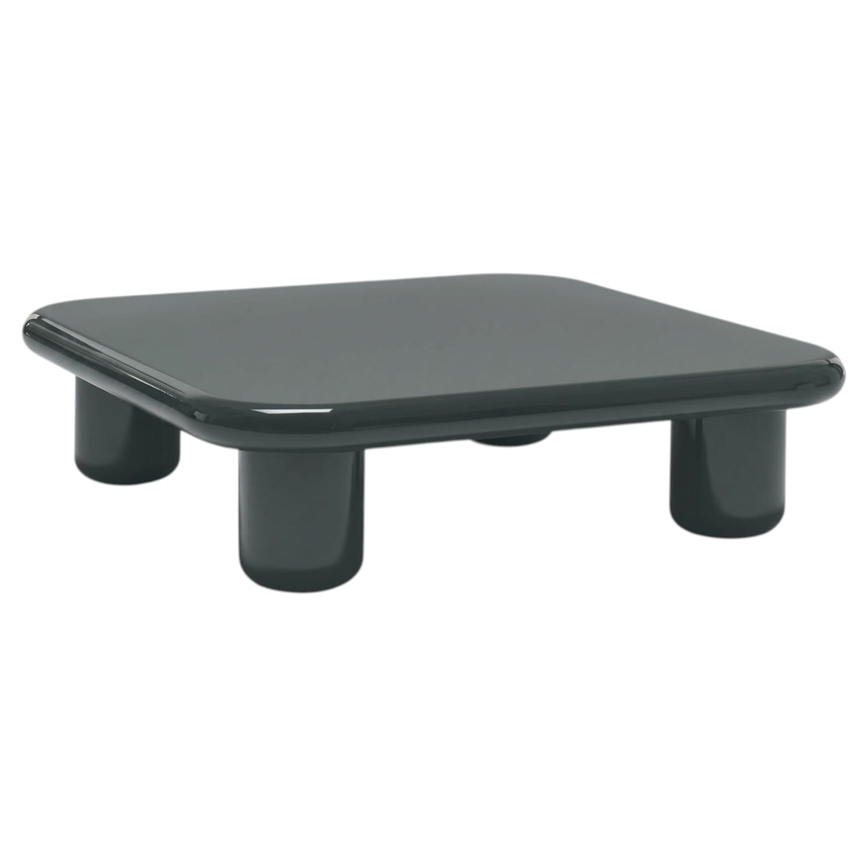 Mogg Bilbao Coffee Table 120×120cm 47.2x47.2in Glossy BlackGreen Dainelli Studio