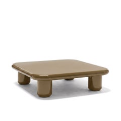 Mogg Bilbao Coffee Table 120×120cm 47.2x47.2in Glossy Khaki grey Dainelli Studio