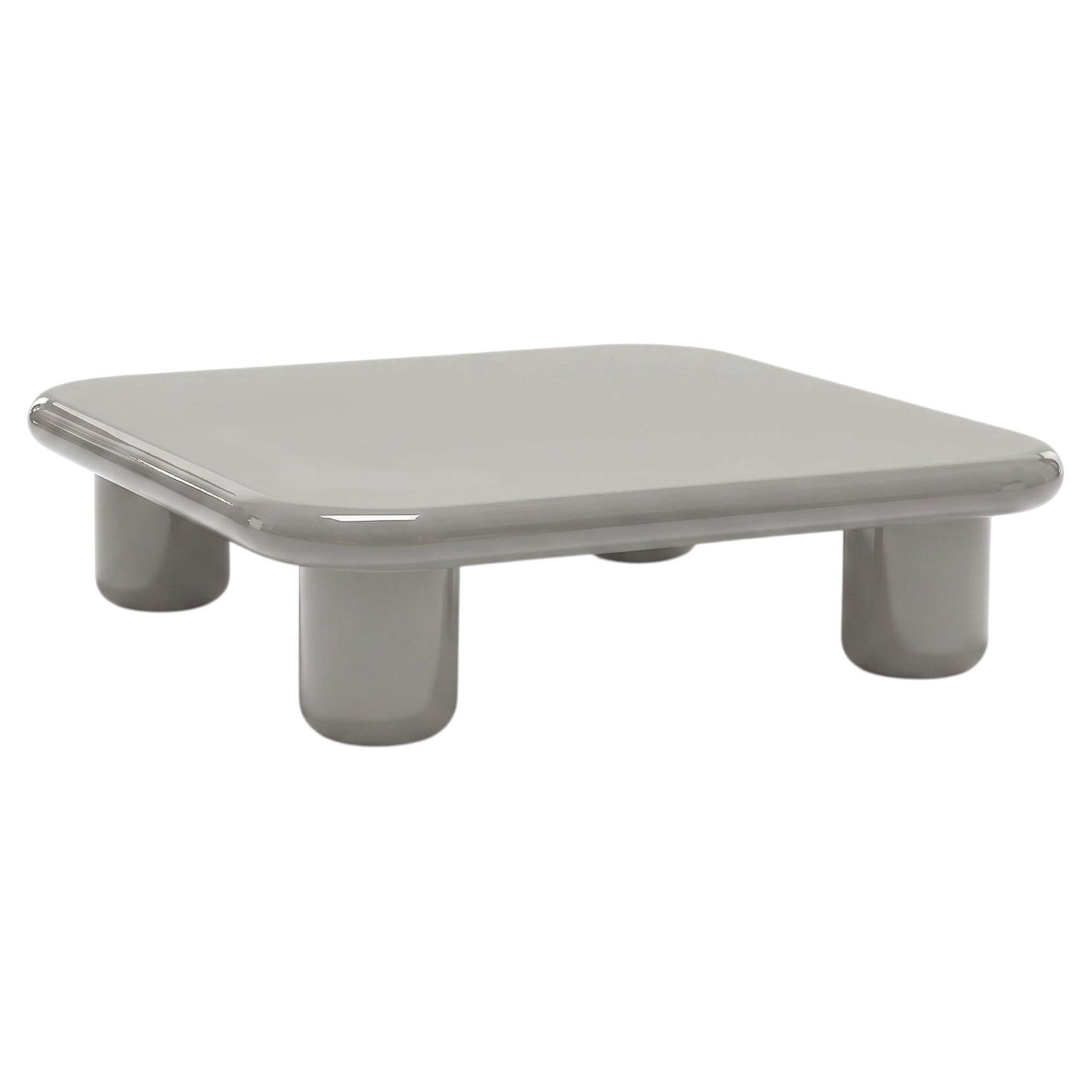 Mogg Bilbao Coffee Table 120×120cm 47.2x47.2in Glossy Silk grey Dainelli Studio