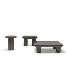 Mogg Bilbao Coffee Table 120×120cm 47.2x47.2in Glossy Umbra Grey Dainelli Studio