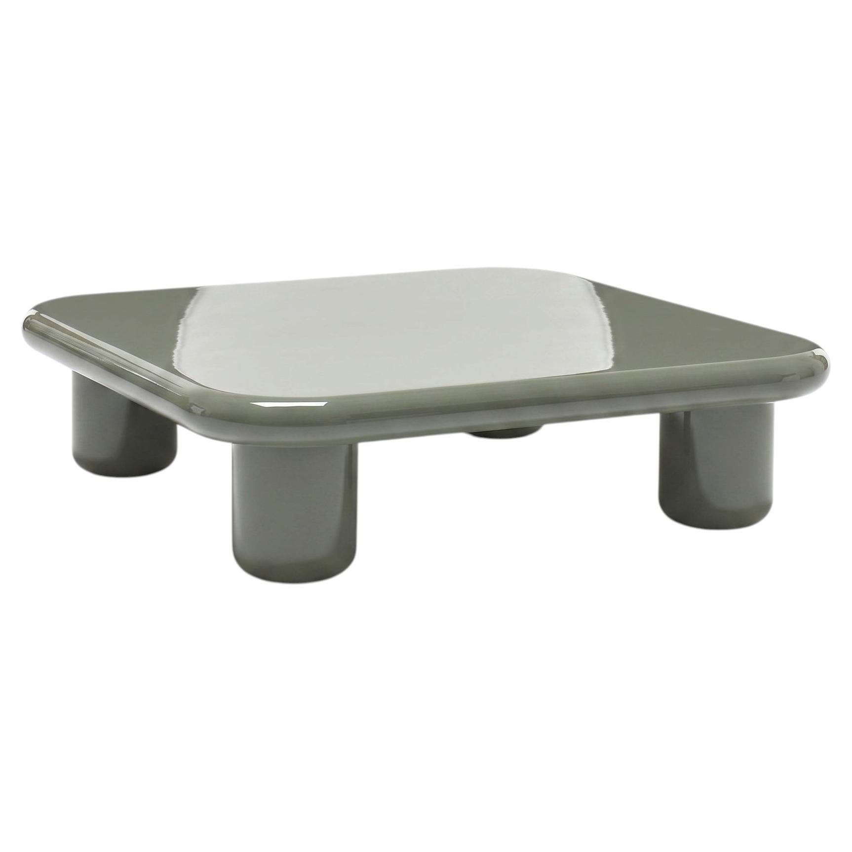Mogg Bilbao Coffee Table 120×120cm 47.2x47.2in Glossy CementGrey Dainelli Studio