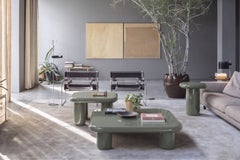 Mogg Bilbao Coffee Table 120×120cm 47.2x47.2in Glossy CementGrey Dainelli Studio