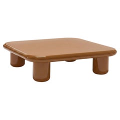Mogg Bilbao Coffee Table 120×120cm 47.2x47.2in Glossy OchreBrown Dainelli Studio
