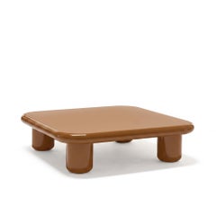 Mogg Bilbao Coffee Table 120×120cm 47.2x47.2in Glossy OchreBrown Dainelli Studio