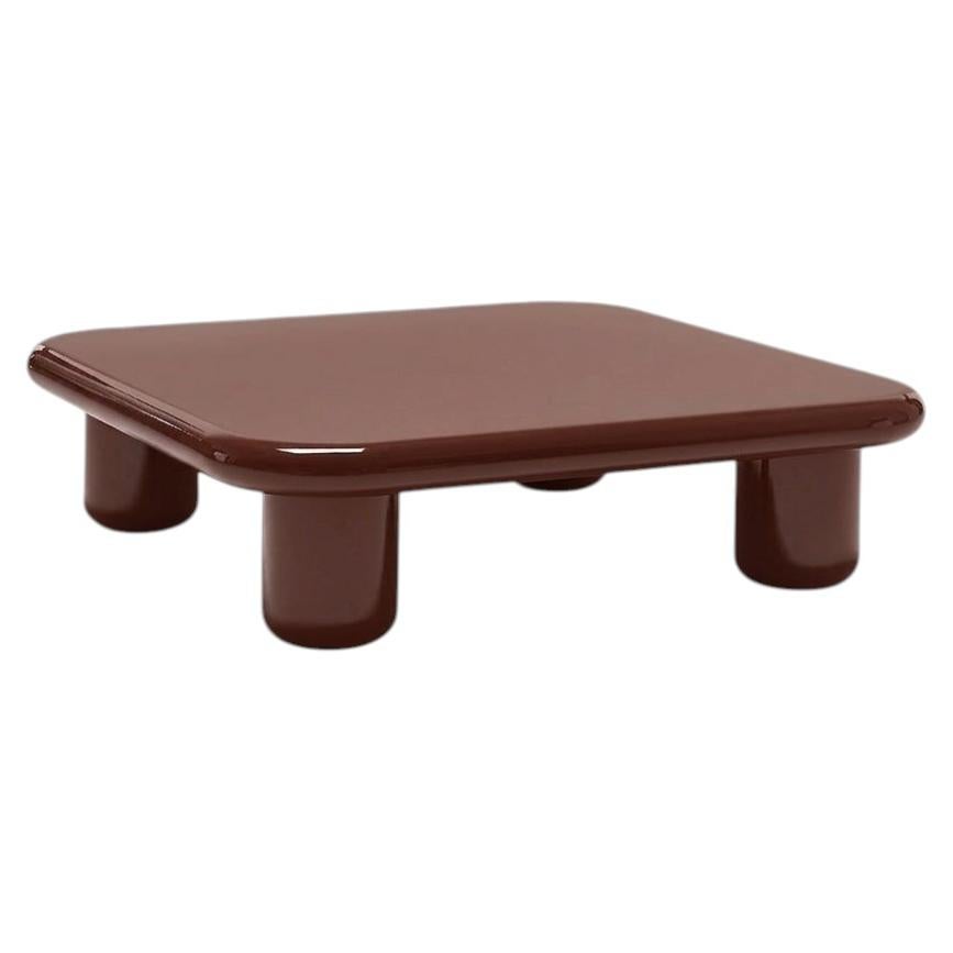 Mogg Bilbao Coffee Table 120×120cm 47.2x47.2in Glossy Red Brown Dainelli Studio