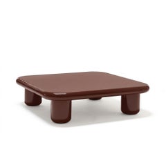 Mogg Bilbao Coffee Table 120×120cm 47.2x47.2in Glossy Red Brown Dainelli Studio