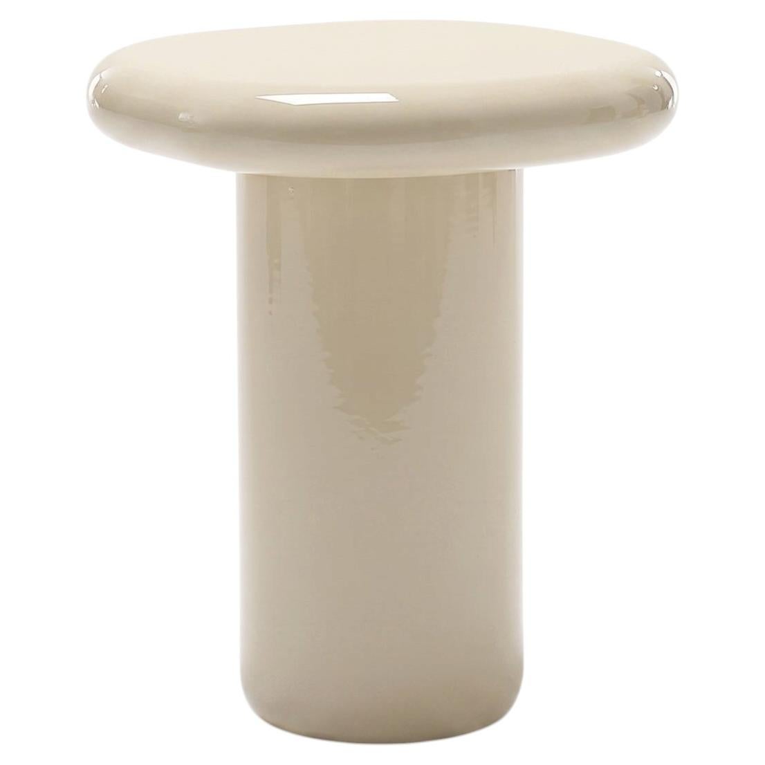 Mogg Bilbao Coffee Table 50x50cm 19.7x19.7 in Glossy Pearl White Dainelli Studio