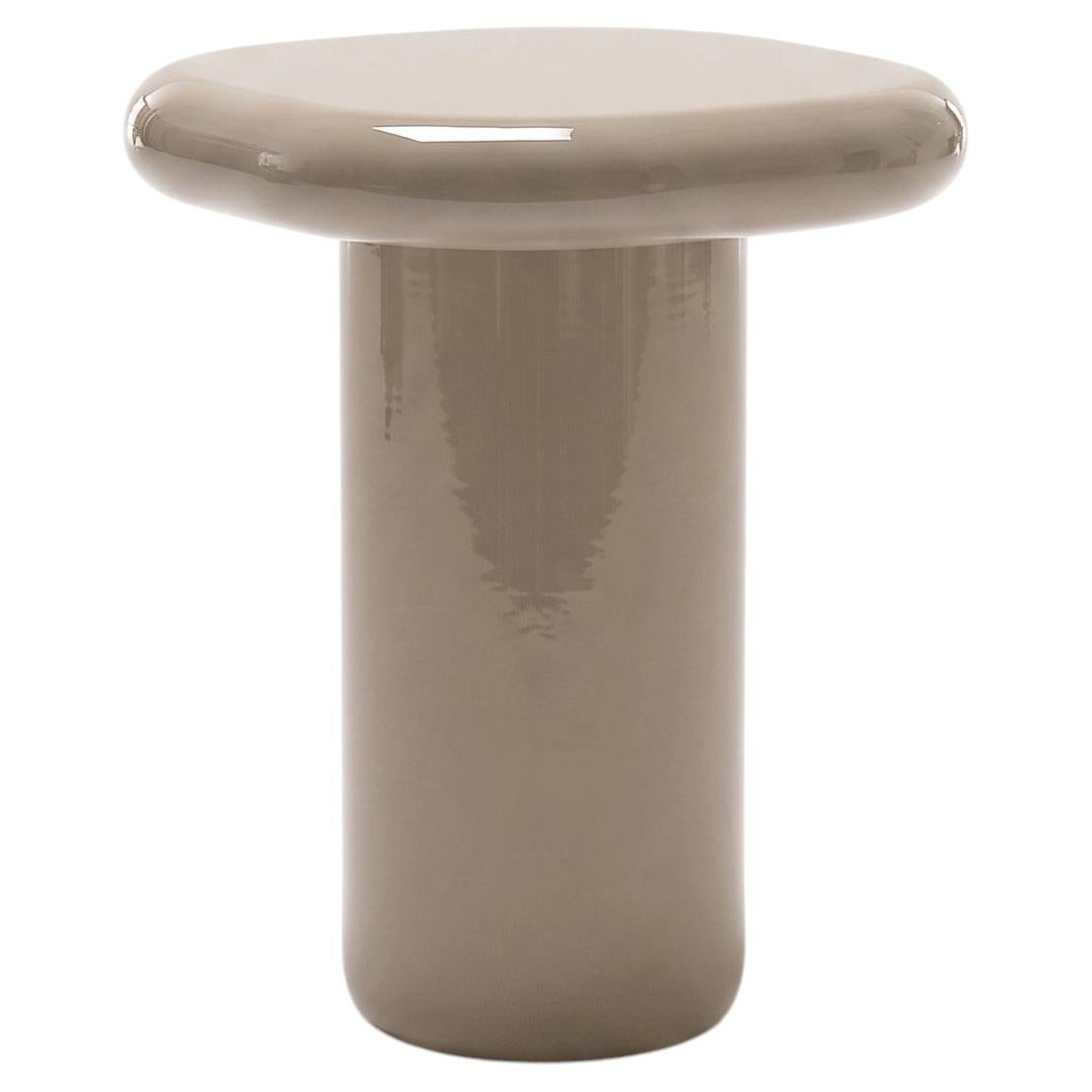 Mogg Bilbao Coffee Table 50x50cm 19.7x19.7 in Glossy Grey Beige Dainelli Studio
