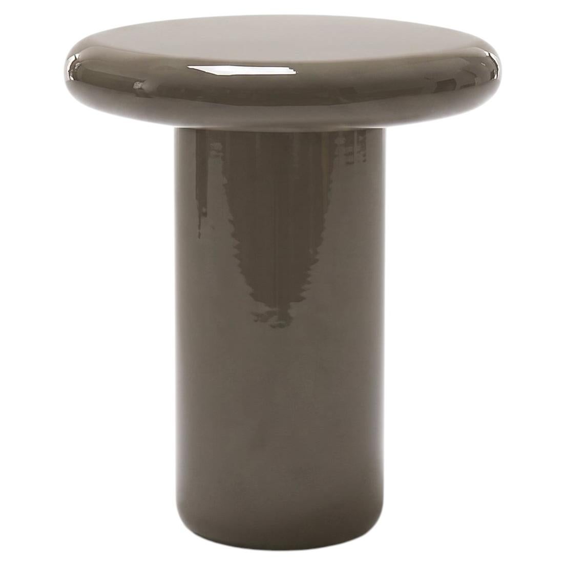 Mogg Bilbao Coffee Table 50x50cm 19.7x19.7 in Glossy Beige Gray Dainelli Studio