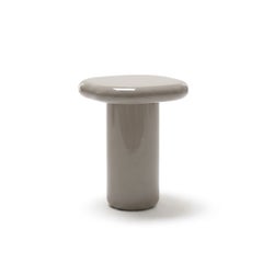 Mesa de centro Mogg Bilbao, 50 x 50 cm (19,7 x 19,7 pulgadas), gris seda brillante - Dainelli Studio