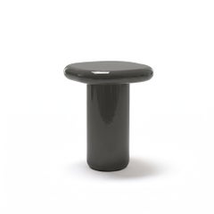 Mesa de centro Mogg Bilbao, 50 x 50 cm (19,7 x 19,7 pulgadas), gris Umbra brillante, Dainelli Studio