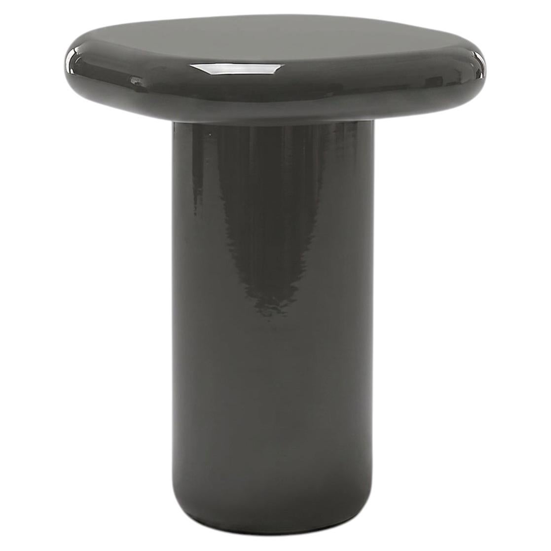 Mogg Bilbao Coffee Table 50x50cm 19.7x19.7 in Glossy Umbra Grey Dainelli Studio