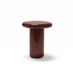 Mesa de centro Mogg Bilbao, 50 x 50 cm (19,7 x 19,7 pulgadas), rojo brillante con tonos marrones, Dainelli Studio