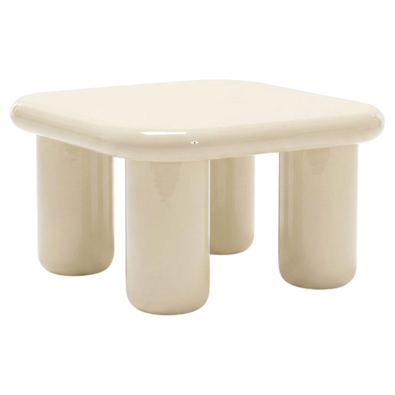 Mogg Bilbao Coffee Table 85x85cm 33.5x33.5 in Glossy Pearl - Dainelli Studio