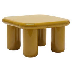 Mogg Bilbao Coffee Table 85x85cm 33.5x33.5 in Glossy Curry - Dainelli Studio