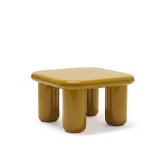 Tavolino Mogg Bilbao 85x85 cm 33,5x33,5 pollici, finitura lucida Curry - Dainelli Studio