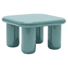 Mogg Bilbao Coffee Table 85x85cm 33.5x33.5 in Glossy Turquoise - Dainelli Studio