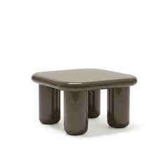 Mogg Bilbao Coffee Table 85x85cm 33.5x33.5in Glossy Beige Grey - Dainelli Studio