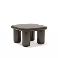Mogg Bilbao Coffee Table 85x85cm 33.5x33.5in Glossy Umbra grey - Dainelli Studio