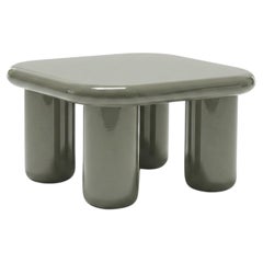 Mogg Bilbao Coffee Table 85x85cm 33.5x33.5in Glossy Cement Grey Dainelli Studio