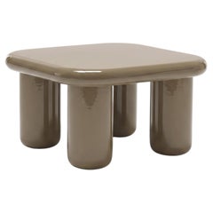 Mogg Bilbao Coffee Table 85x85cm 33.5x33.5in Glossy Yellow Grey Dainelli Studio