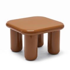 Mogg Bilbao Coffee Table 85x85cm 33.5x33.5in Glossy Ochre Brown Dainelli Studio
