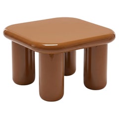 Mogg Bilbao Coffee Table 85x85cm 33.5x33.5in Glossy Ochre Brown Dainelli Studio