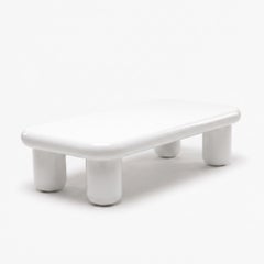 Mogg Bilbao Coffee Table 150x70cm 59.1x27.6in Glossy White - Dainelli Studio