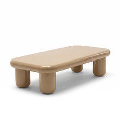 Mogg Bilbao Coffee Table 150x70cm 59.1x27.6in Glossy Beige - Dainelli Studio