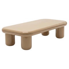 Mogg Bilbao Coffee Table 150x70cm 59.1x27.6in Glossy Beige - Dainelli Studio