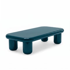 Mogg Bilbao Coffee Table 150x70cm 59.1x27.6in Glossy Ocean Blue Dainelli Studio