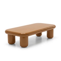 Mogg Bilbao Coffee Table 150x70cm 59.1x27.6in Glossy Ochre Brown Dainelli Studio