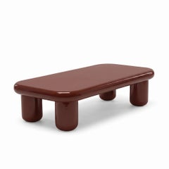 Mogg Bilbao Coffee Table 150x70cm 59.1x27.6in Glossy Red Brown Dainelli Studio