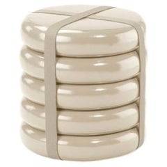 Tabouret italien de luxe « Objects of Common Interest » pour Meritalia – Lot de tabourets beiges