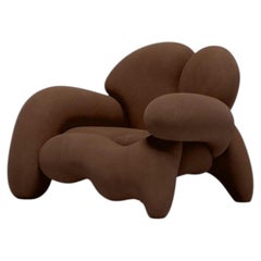 Luxury Morphologica Armchair by Misha Kahn for Meritalia - Brown Bouclé Wool