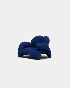 Poltrona di lusso Morphologica di Misha Kahn per Meritalia - Edizione limitata blu navy