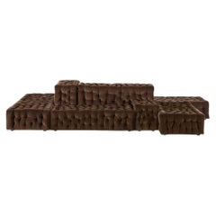 Luxury La Michetta Modular Sofa by Gaetano Pesce for Meritalia - Velvet Brown