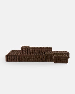 Luxury La Michetta Modular Sofa by Gaetano Pesce for Meritalia - Velvet Brown