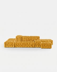 Canapé modulaire de luxe « La Michetta » par Gaetano Pesce pour Meritalia - Velours jaune