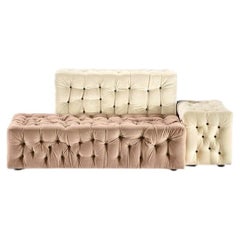 Gaetano Pesce for Meritalia "La Michetta" Modular Sofa in Multicolored Velvet