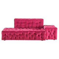 Gaetano Pesce for Meritalia "La Michetta" Luxury Modular Sofa in Pink Velvet
