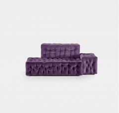 Gaetano Pesce for Meritalia "La Michetta" Luxury Modular Sofa in Purple Velvet