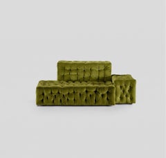 Gaetano Pesce for Meritalia "La Michetta" Luxury Modular Sofa in Sage Velvet