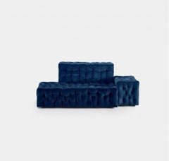 Gaetano Pesce for Meritalia "La Michetta" Luxury Modular Sofa in Cobalt Velvet