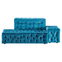 Gaetano Pesce for Meritalia "La Michetta" Luxury Modular Sofa in Cyan Velvet