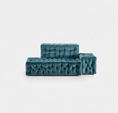 Gaetano Pesce for Meritalia "La Michetta" Luxury Modular Sofa in Steel Velvet